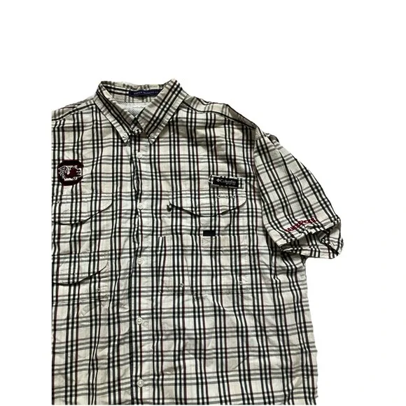 Columbia Mens Sz L Gamecocks Shirt Super Bonehead PFG Fishing Sports USC NCAA - Picture 1 of 10